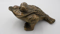 Gros crapaud porte bonheur en bronze
