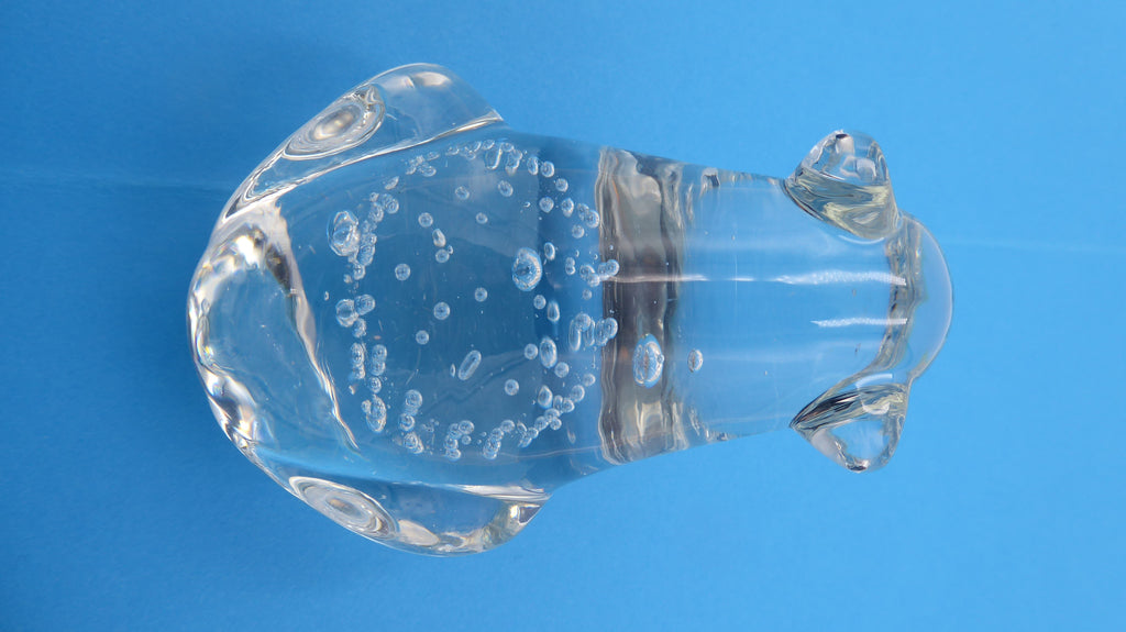 Presse papier en verre avec bulles