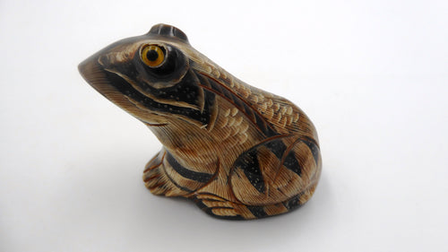 Belle sculpture en bois façon marqueterie