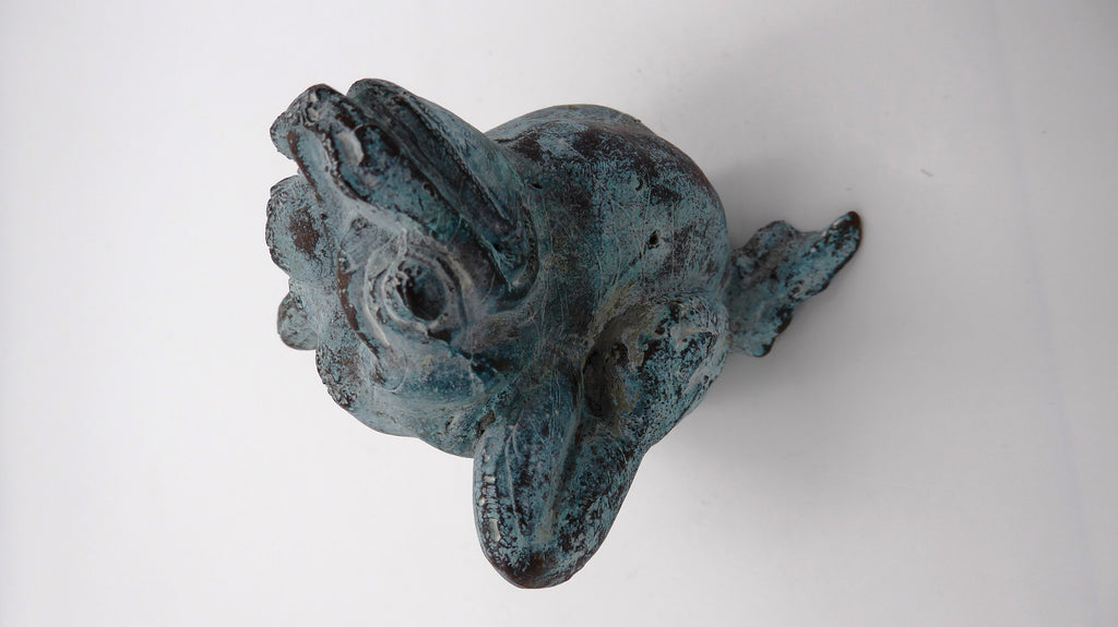 Vieux bronze grenouille