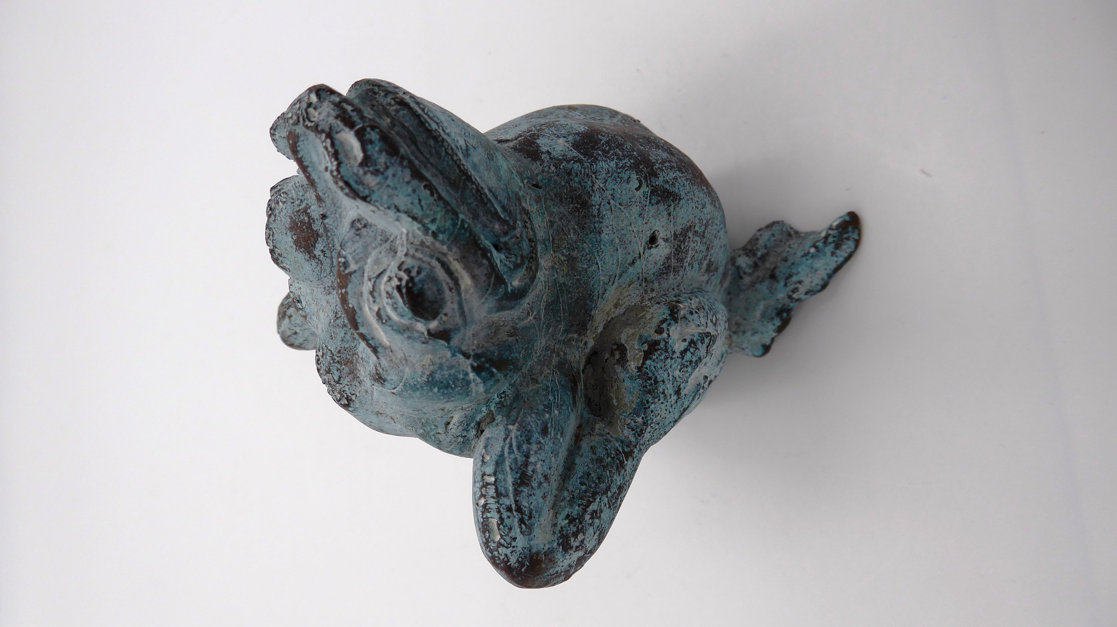Vieux bronze grenouille