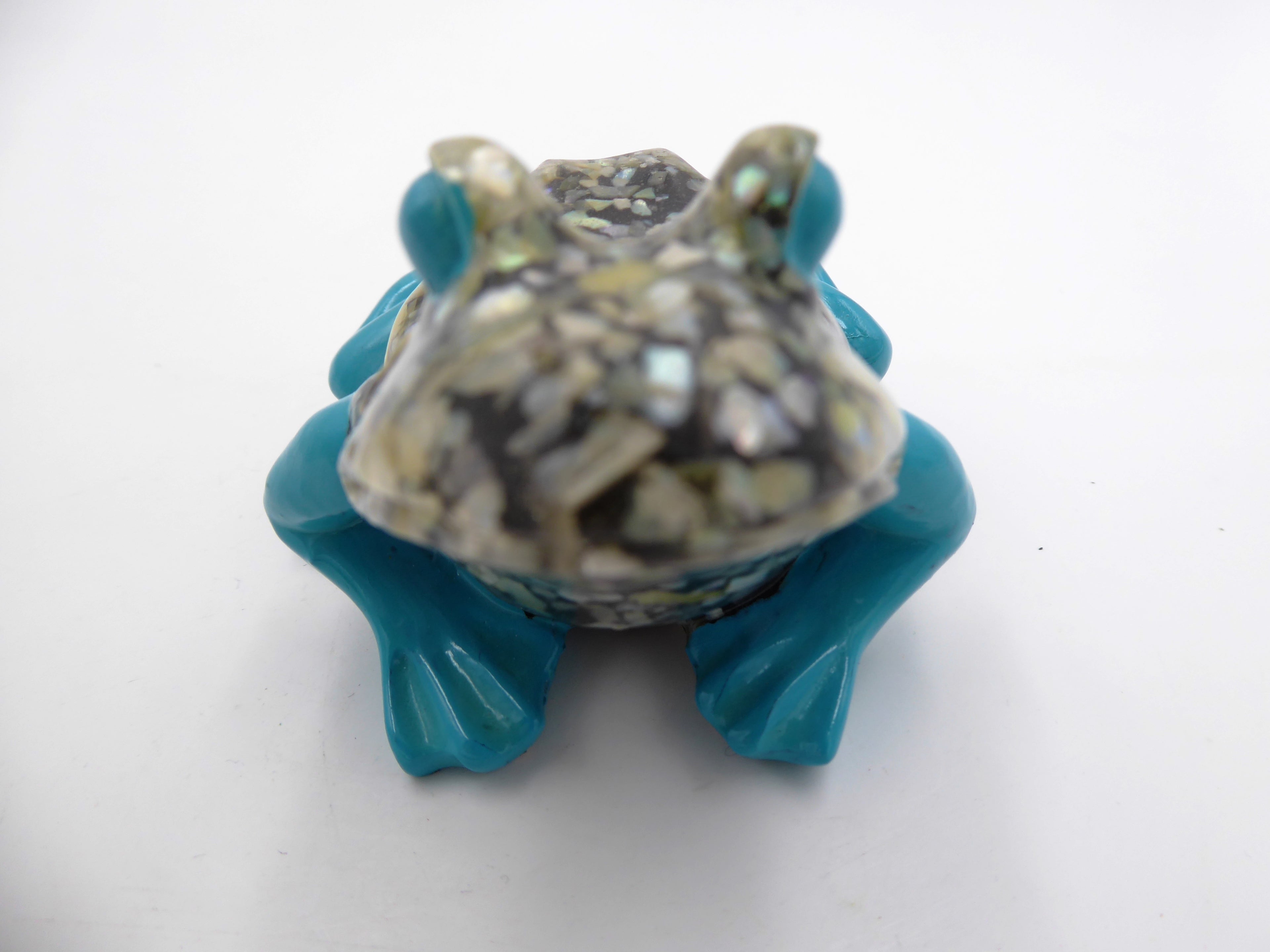 Grenouille à décor paillettes argent
