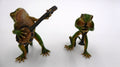 Couple de grenouille en plomb peint