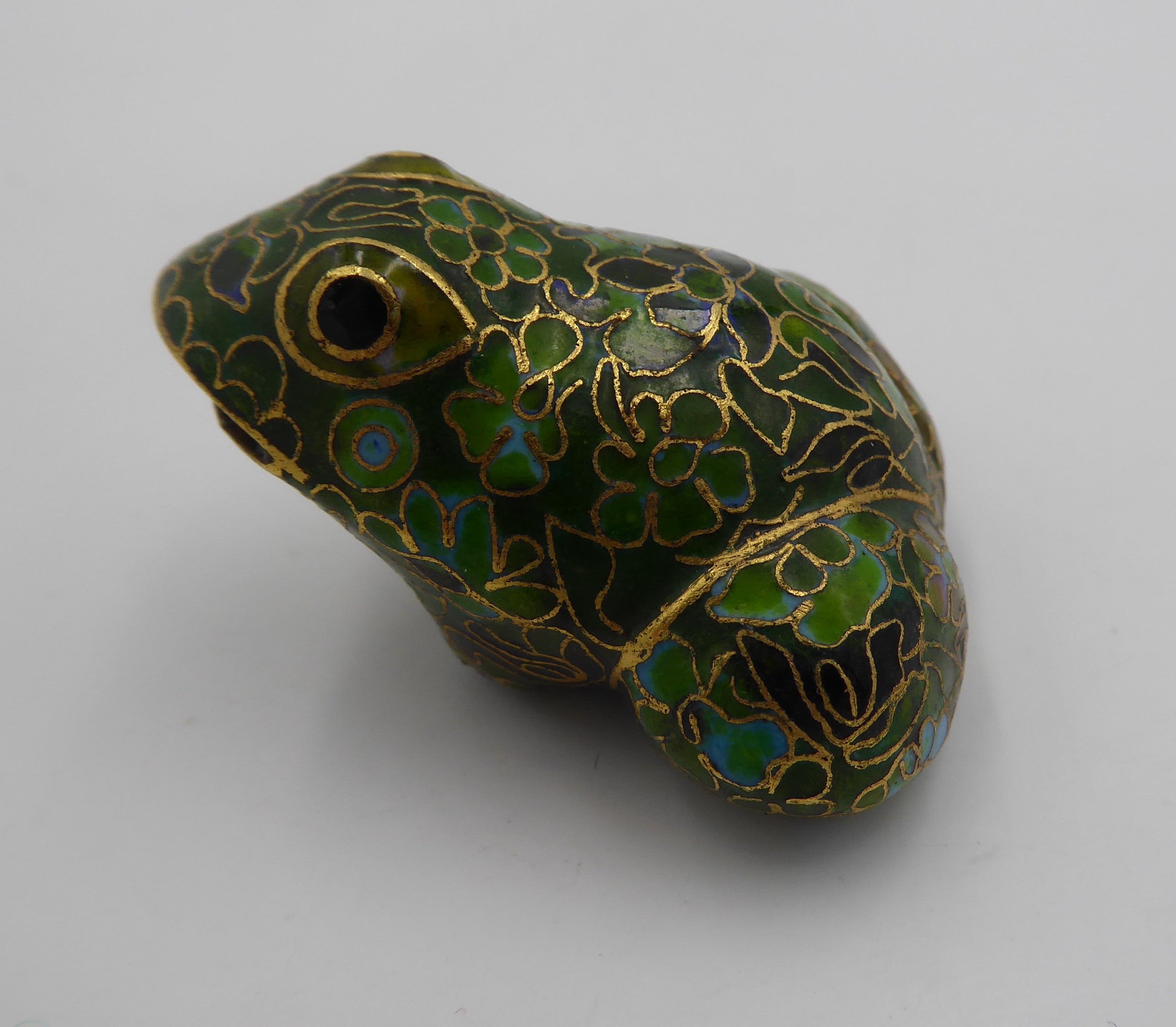 Grenouille en laiton émaillé