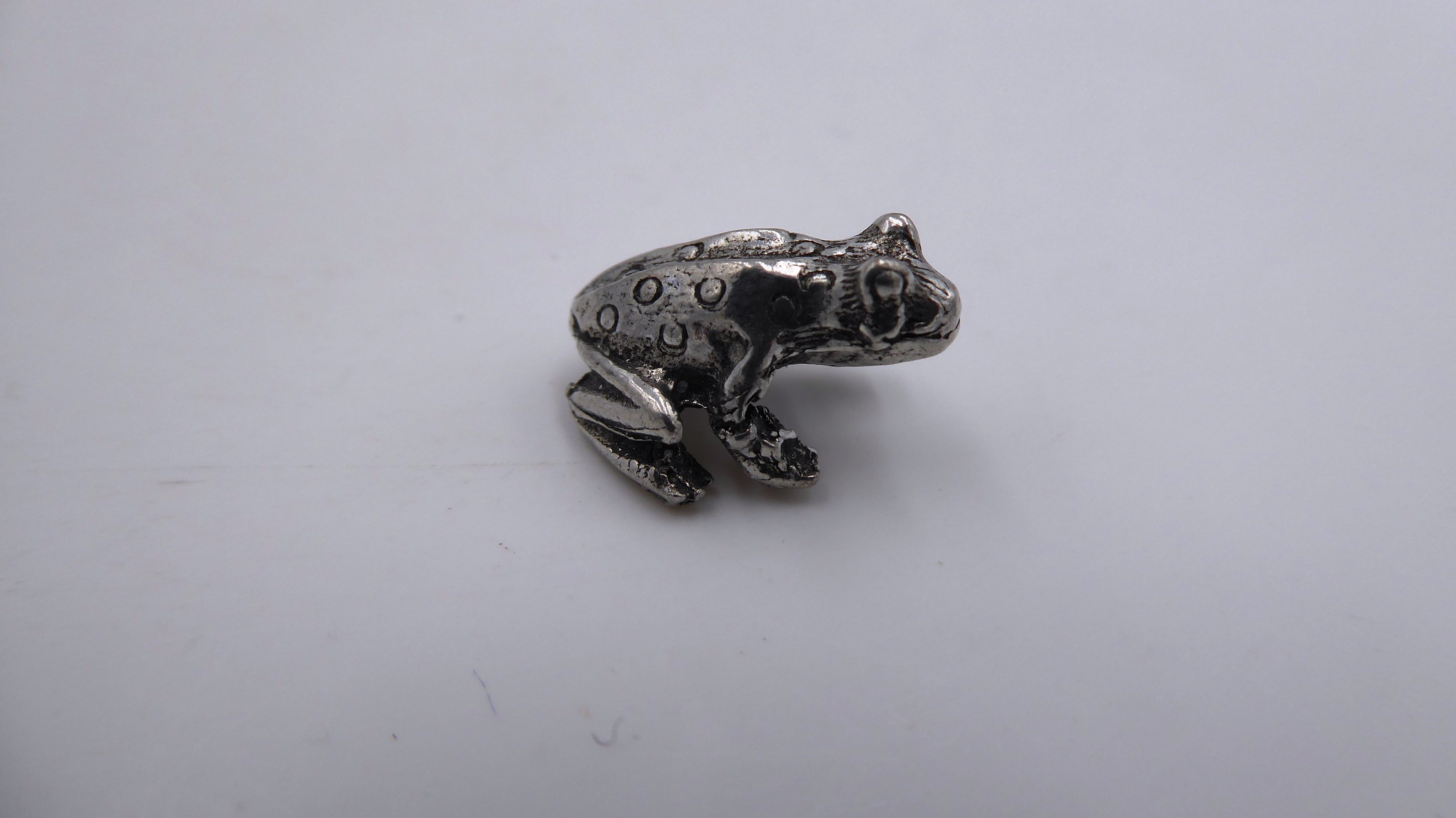 Minuscule grenouille en étain