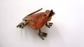 Grenouille en cuivre et laiton soudures étain