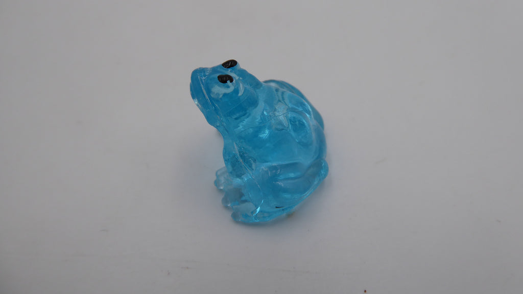 Petite grenouille en résine bleu
