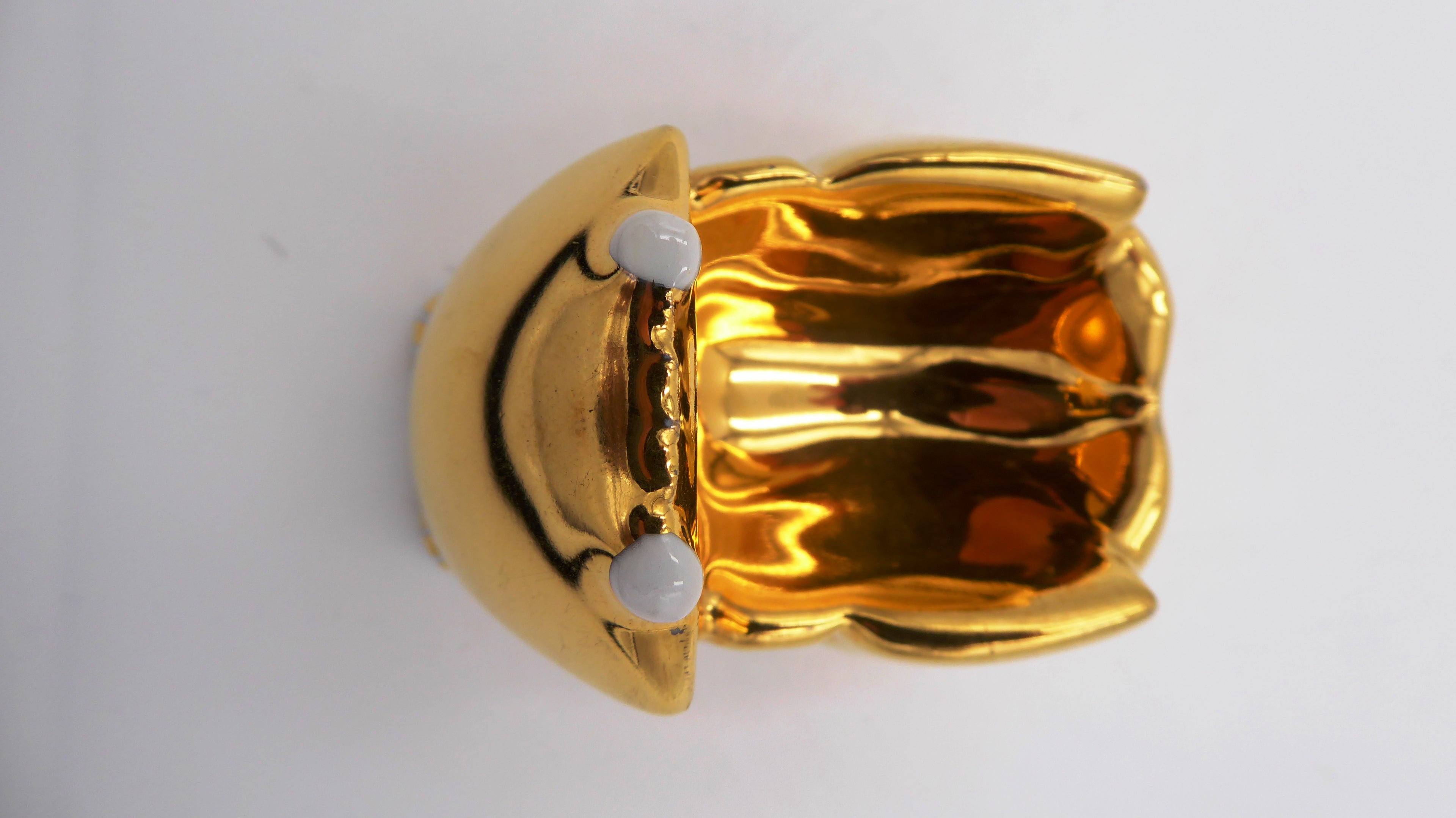 Salière et poivrière céramique doré ROBJ PARIS