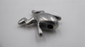 Pendentif grenouille en fonte d'aluminium tête trouée pour passage chaine