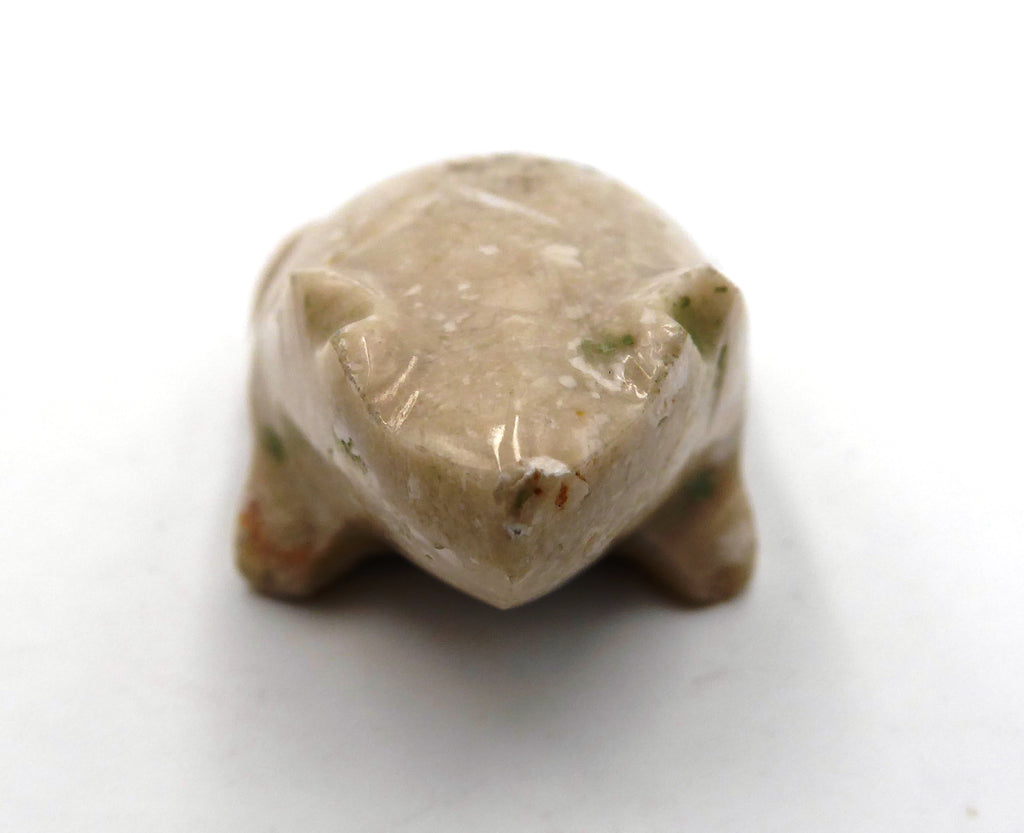 Grenouille en pierre beige