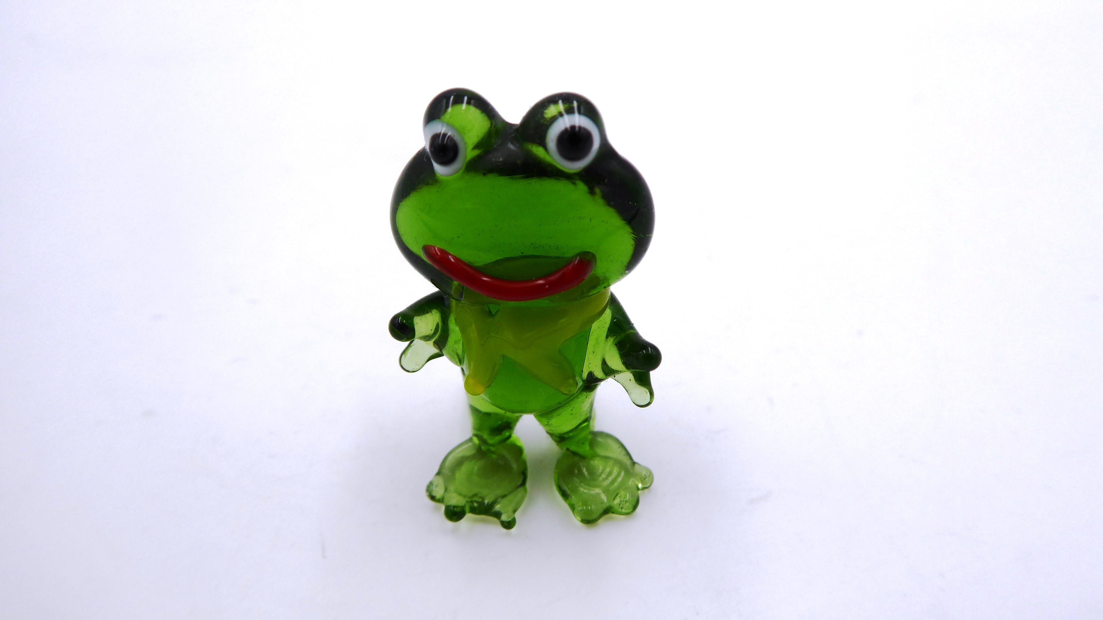 Petite grenouille en verre soufflée