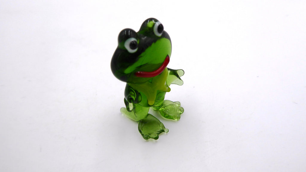Petite grenouille en verre soufflée