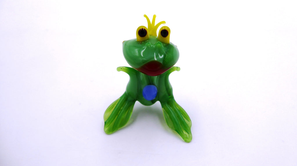Petite grenouille en verre soufflé
