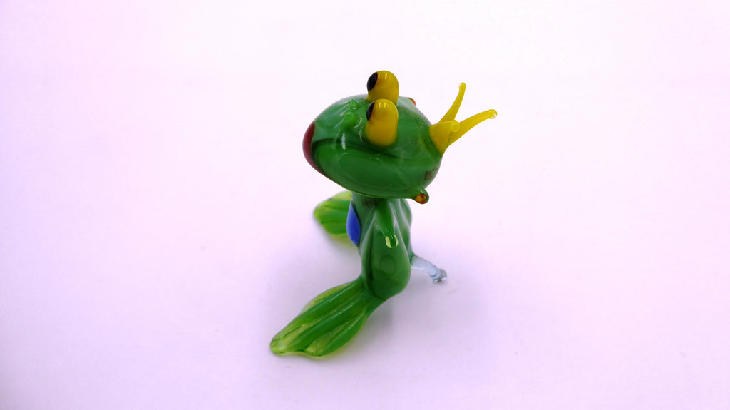 Petite grenouille en verre soufflé