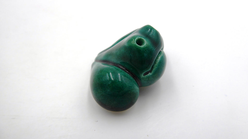 Petite grenouille en céramique verte