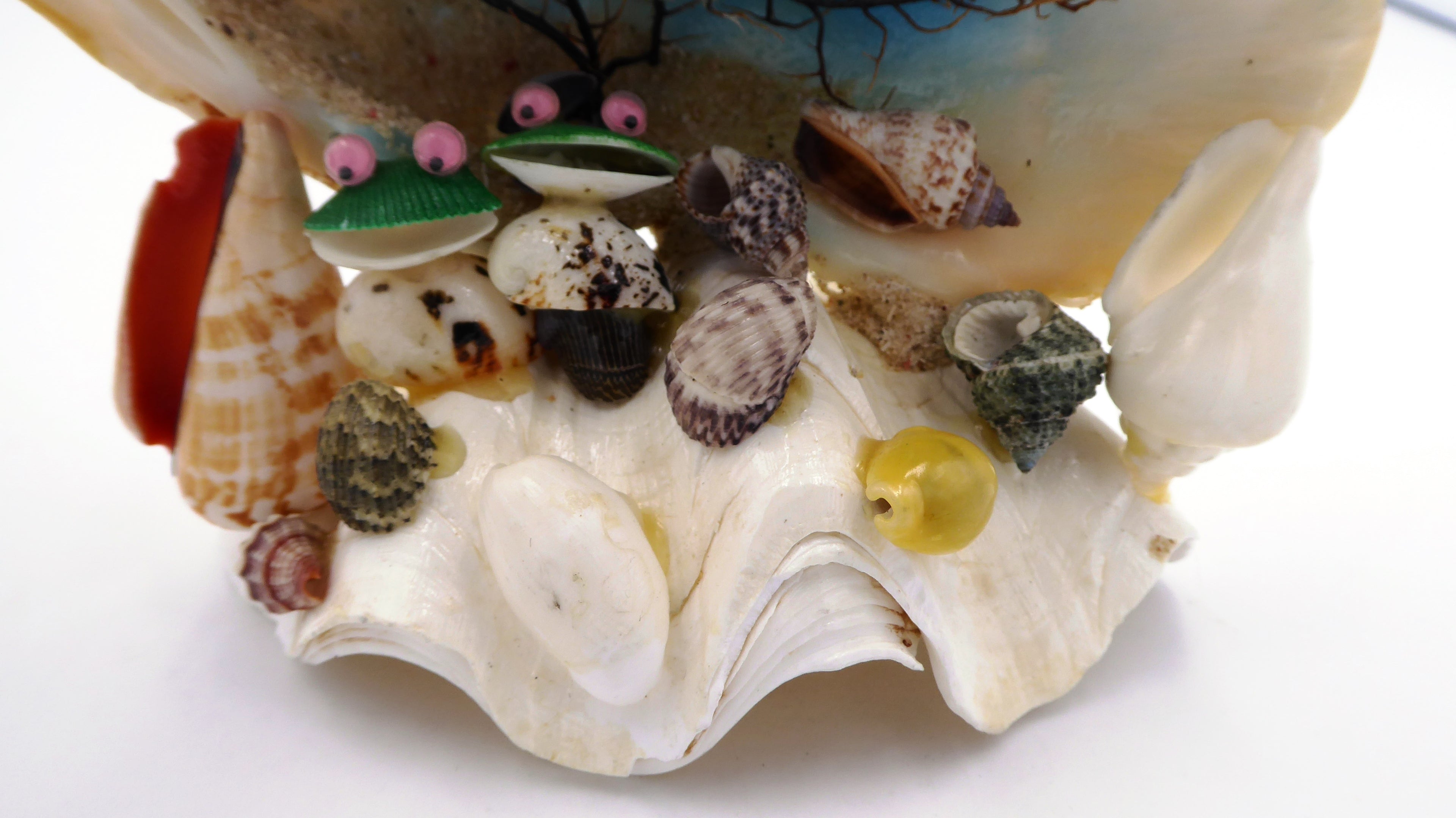 Création en coquille-coquillages et arbres