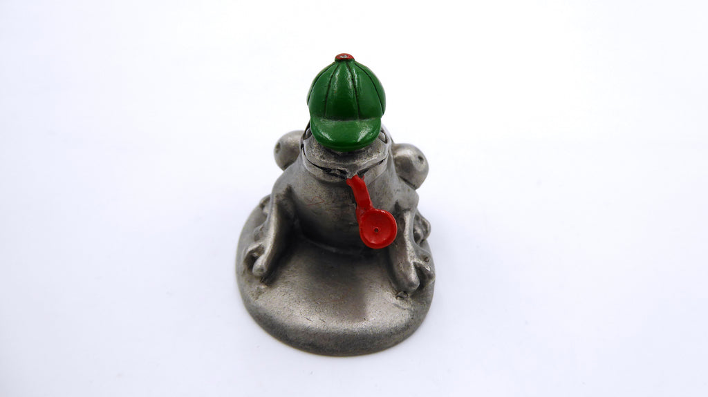 Grenouille en étain décoré signé HUDSON 1982
