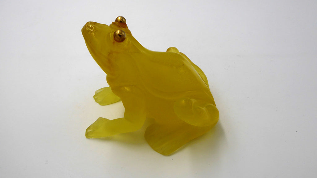 Grenouille DAUM aux yeux dorés