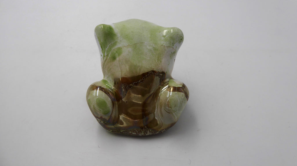Grenouilles en céramique à tête plate avec effet glaçure