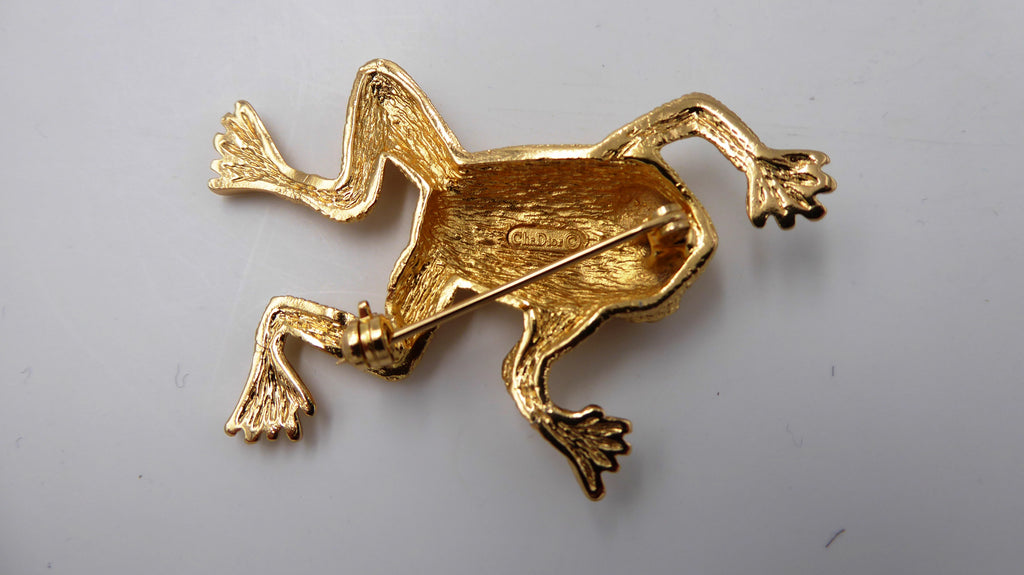 Rare broche grenouille Christian DIOR PARIS