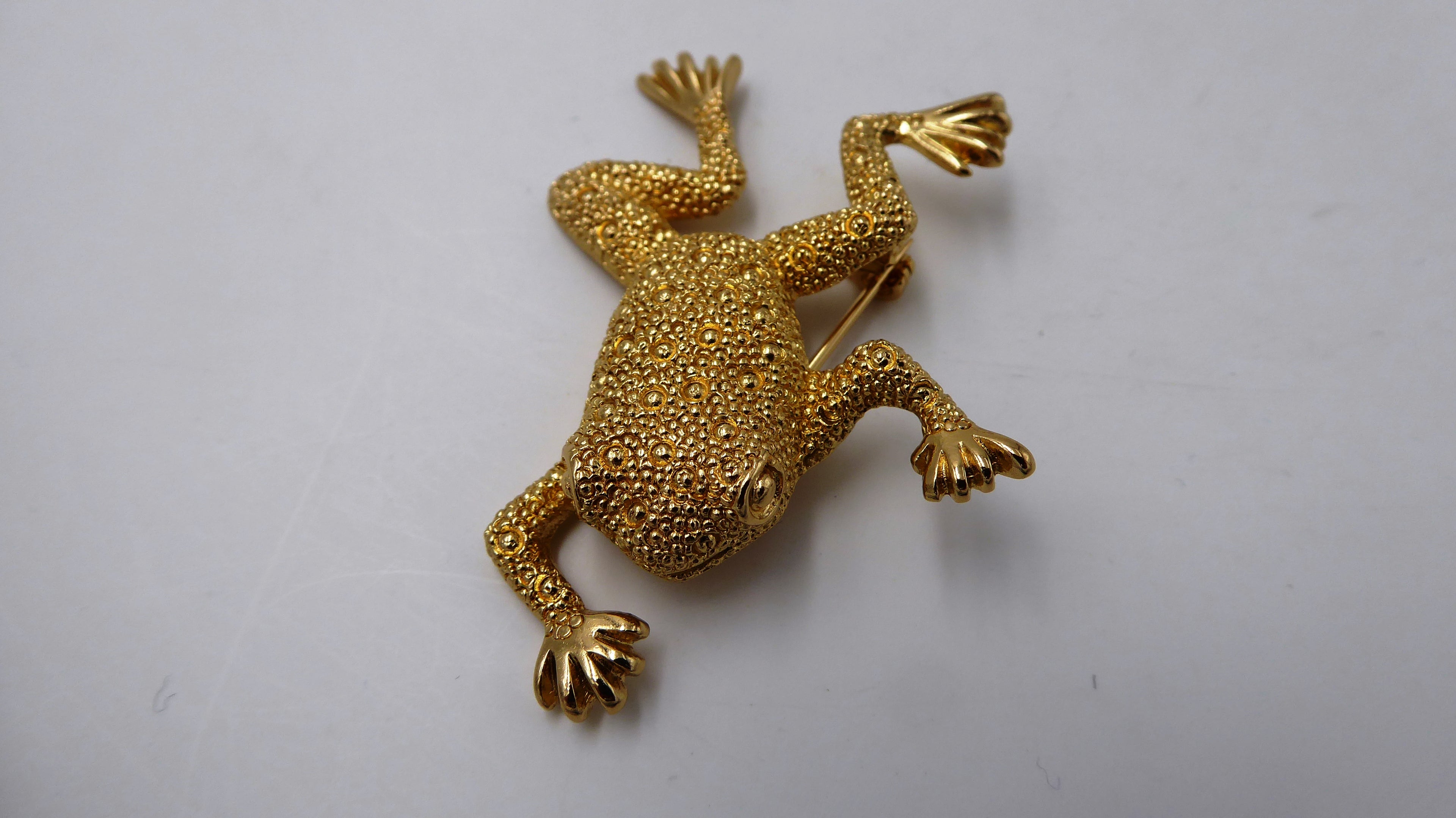 Rare broche grenouille Christian DIOR PARIS