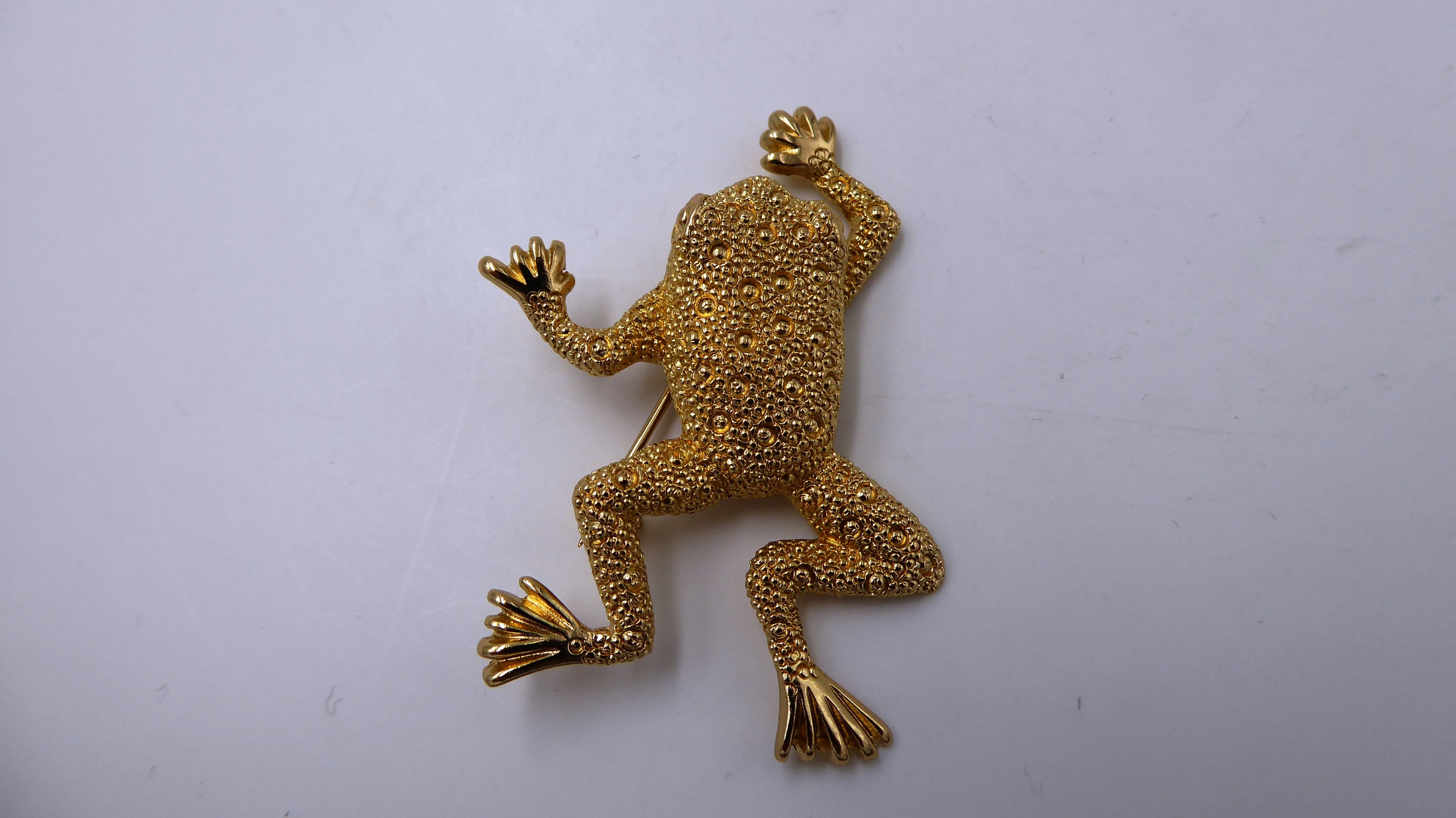 Rare broche grenouille Christian DIOR PARIS