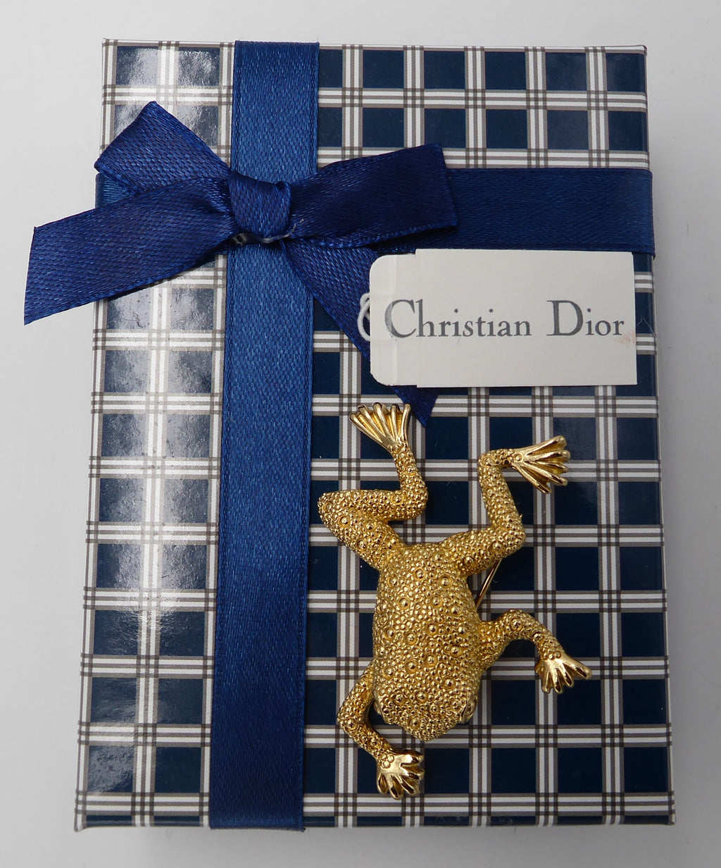 Rare broche grenouille Christian DIOR PARIS