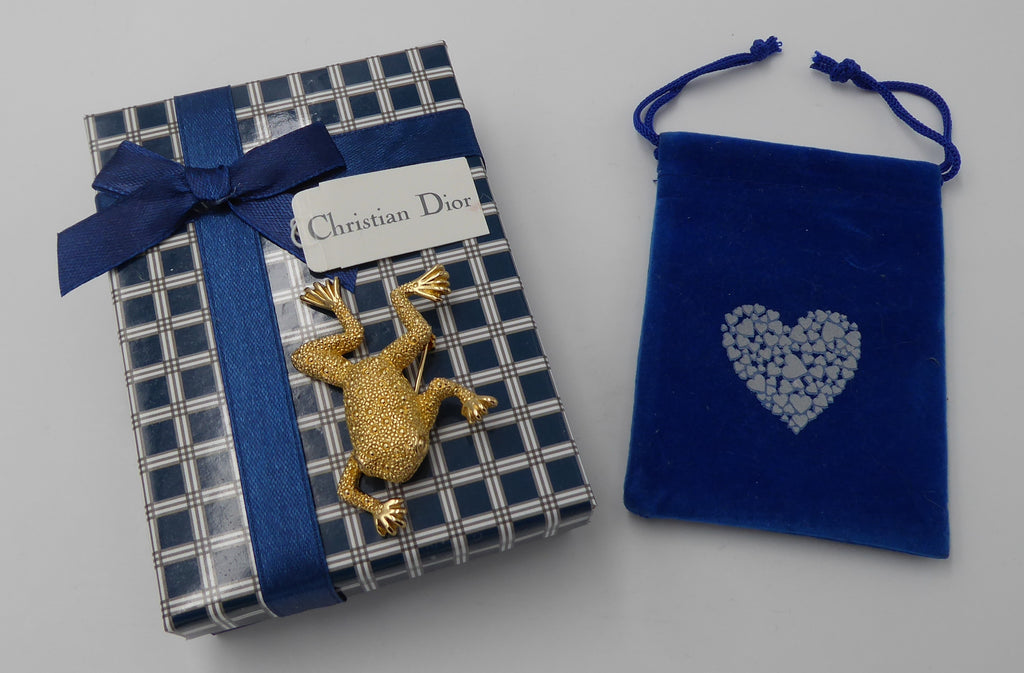 Rare broche grenouille Christian DIOR PARIS