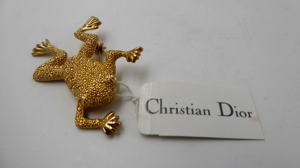 Rare broche grenouille Christian DIOR PARIS