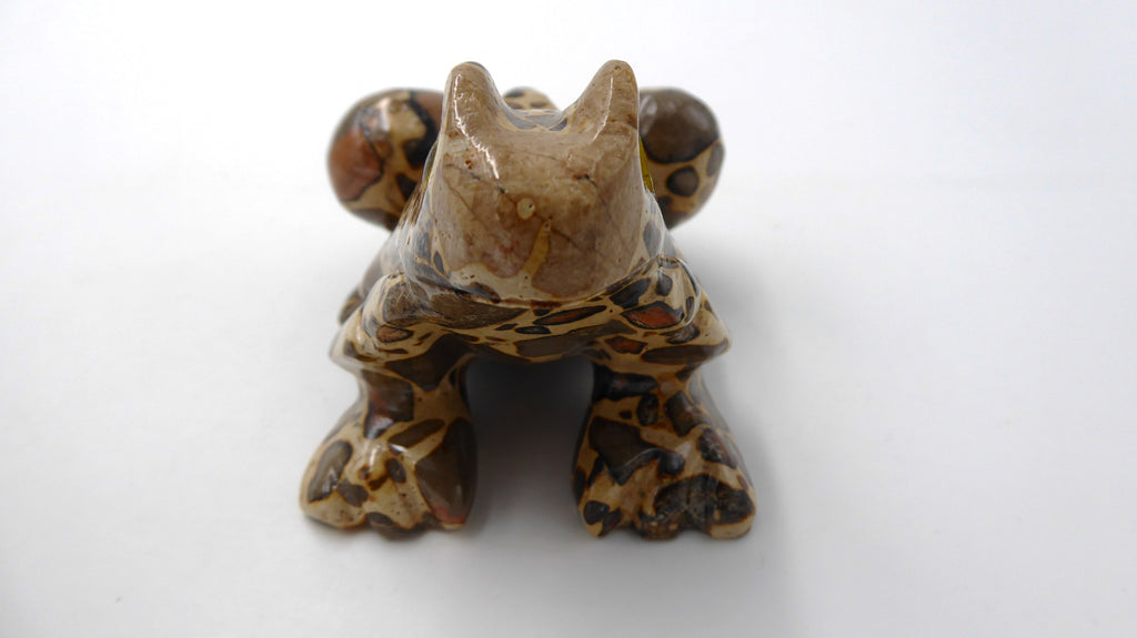 Grenouille en jaspe brèche léopard venant du PEROU