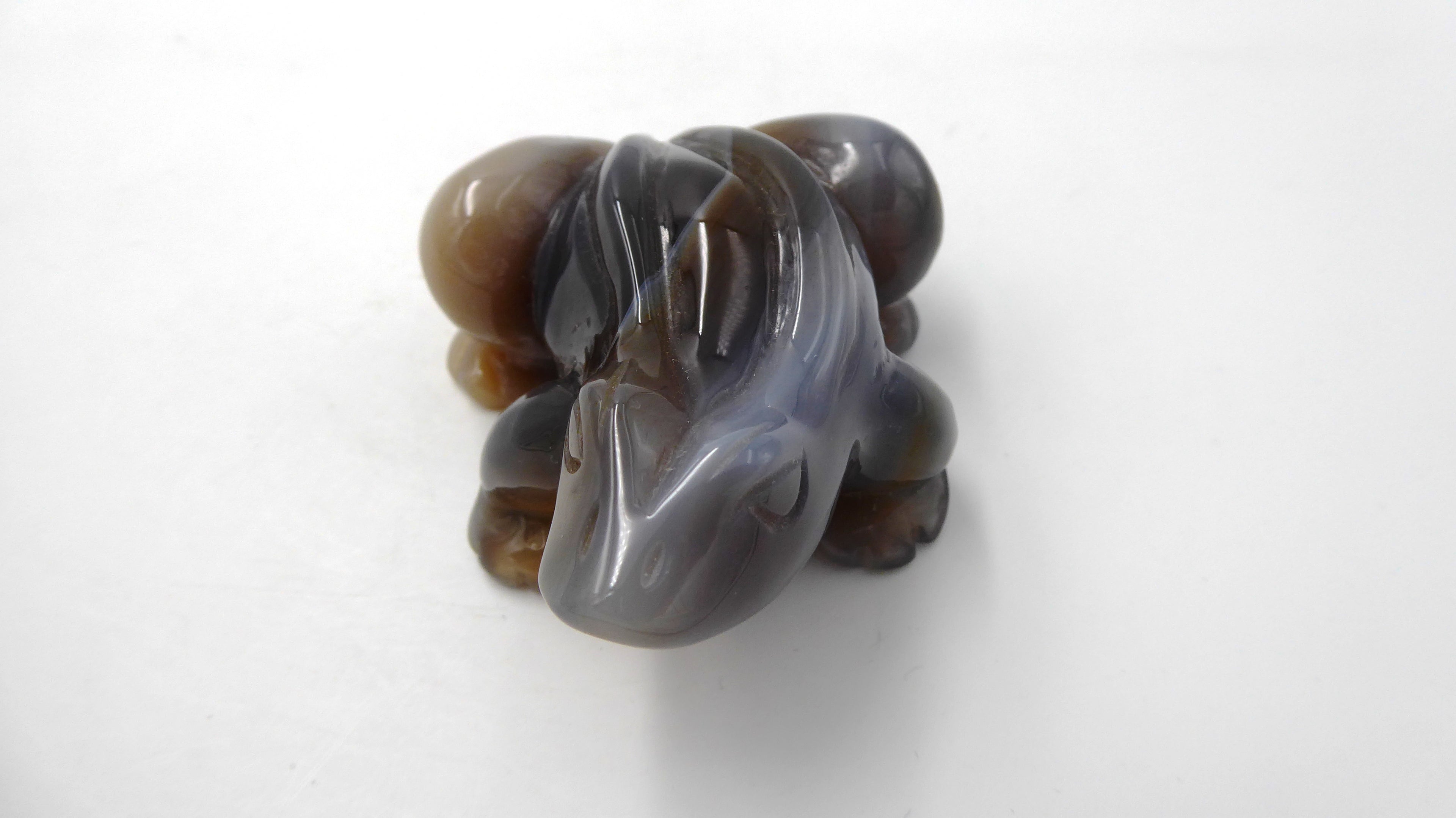 Grenouille en agate venant du BOTSWANA