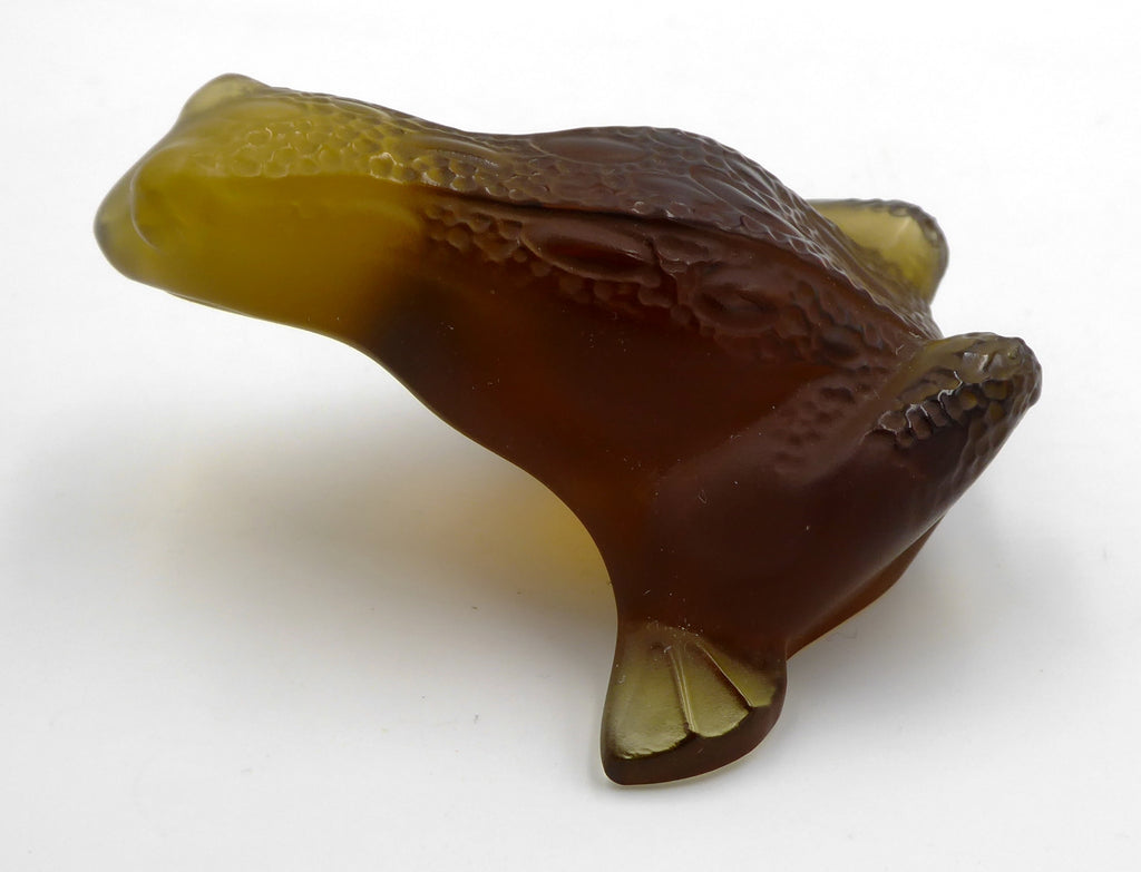 Grenouille sauteuse LALIQUE en cristal nuance doré