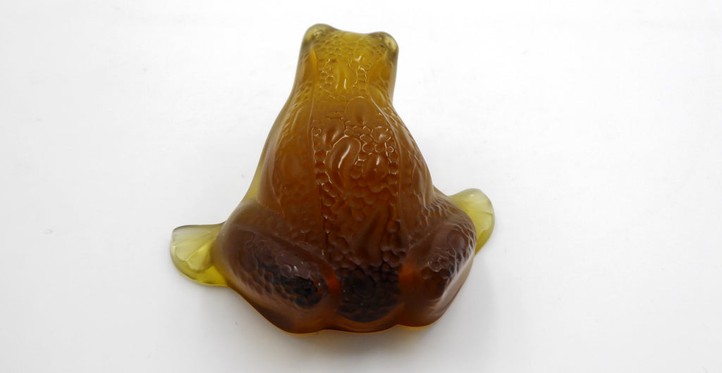 Grenouille sauteuse LALIQUE en cristal nuance doré