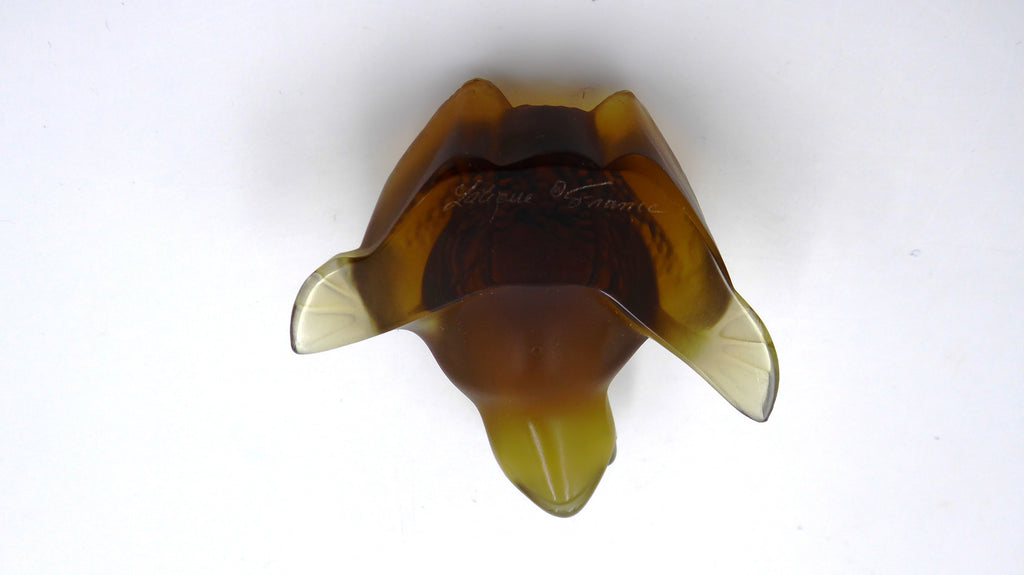 Grenouille sauteuse LALIQUE en cristal nuance doré