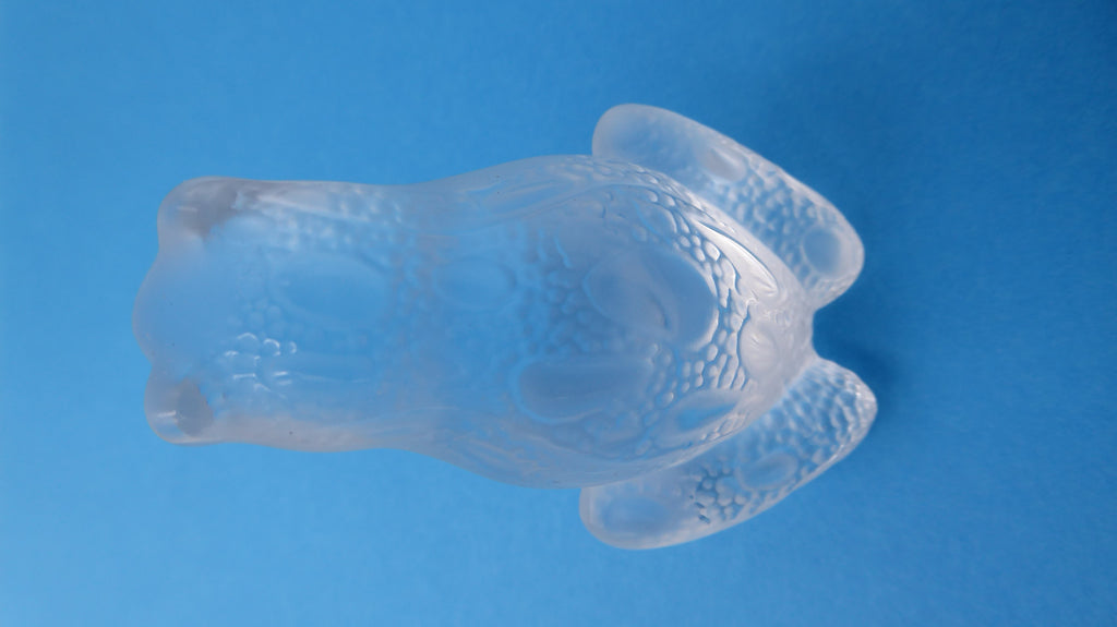 Grenouille rainette LALIQUE en cristal clair (Assez rare dans cette teinte)