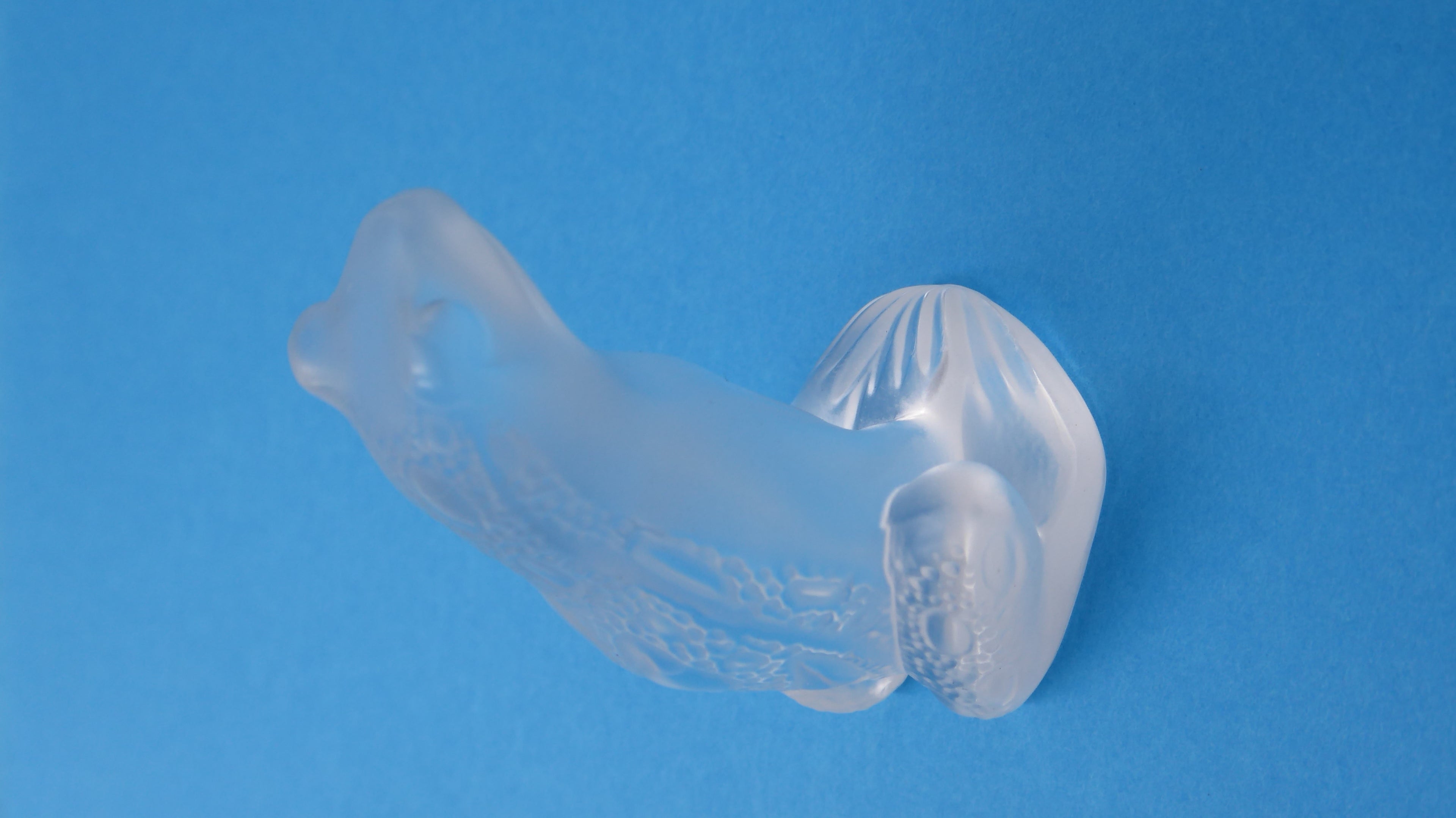 Grenouille rainette LALIQUE en cristal clair (Assez rare dans cette teinte)