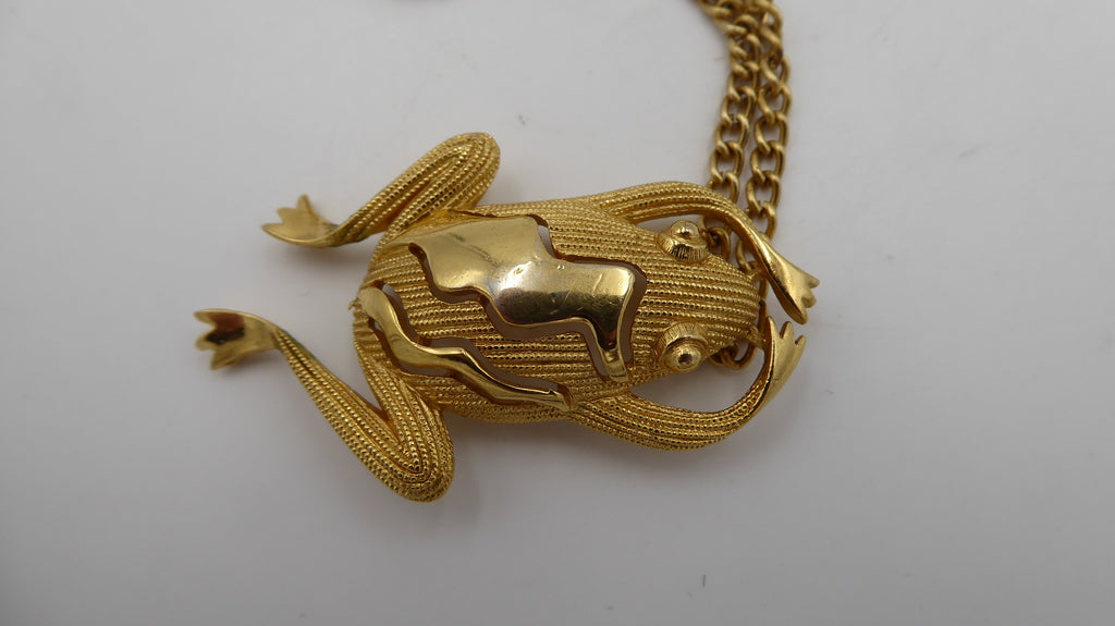 Collier grenouille en plaqué or de marque CROW TRIFARI