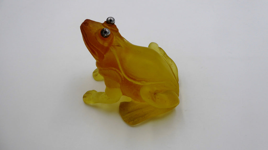 Grenouille DAUM aux yeux chromés