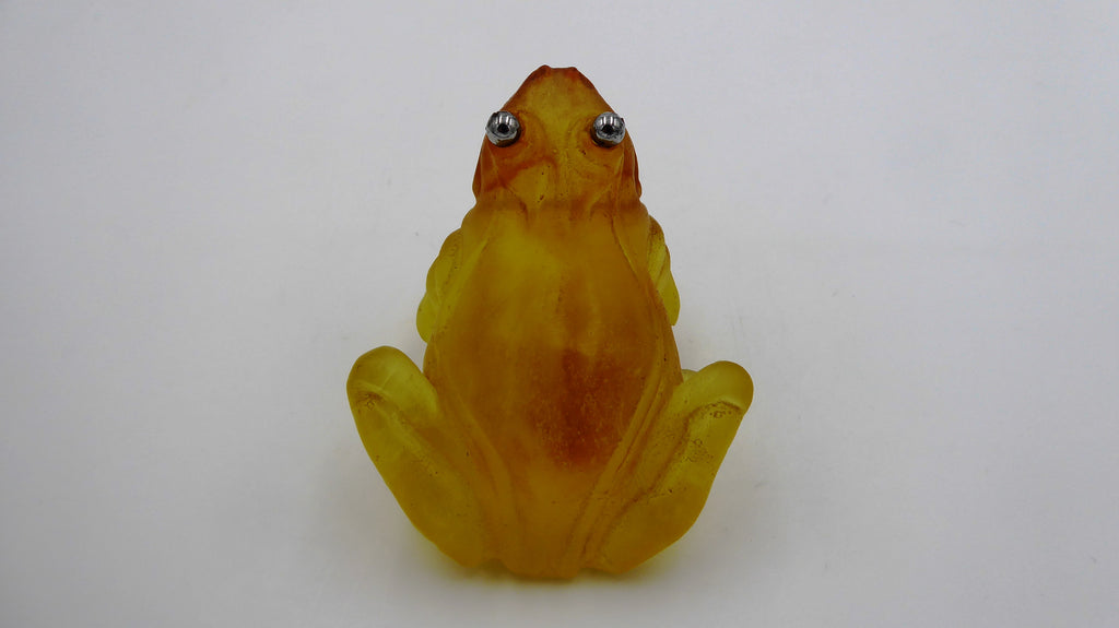 Grenouille DAUM aux yeux chromés
