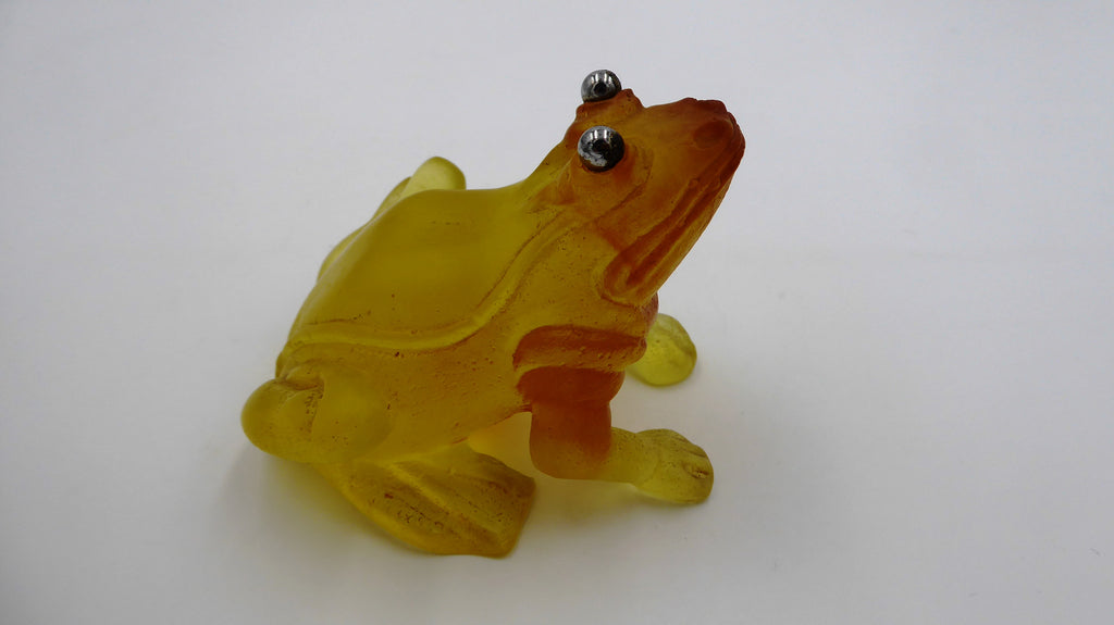 Grenouille DAUM aux yeux chromés