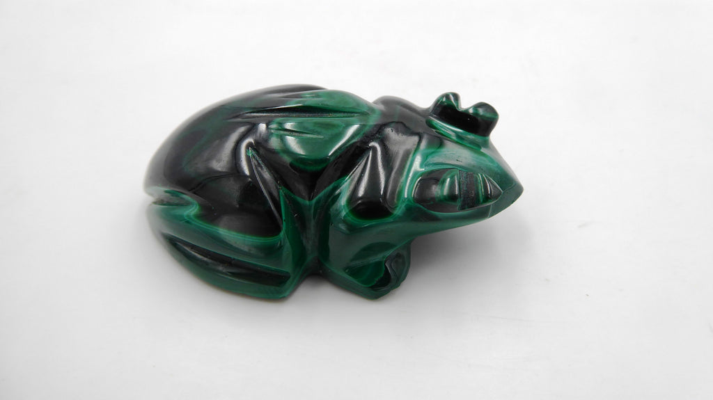Petite grenouille en malachite achetée à La réunion