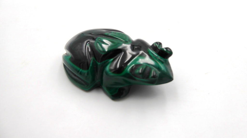 Petite grenouille en malachite achetée à La réunion