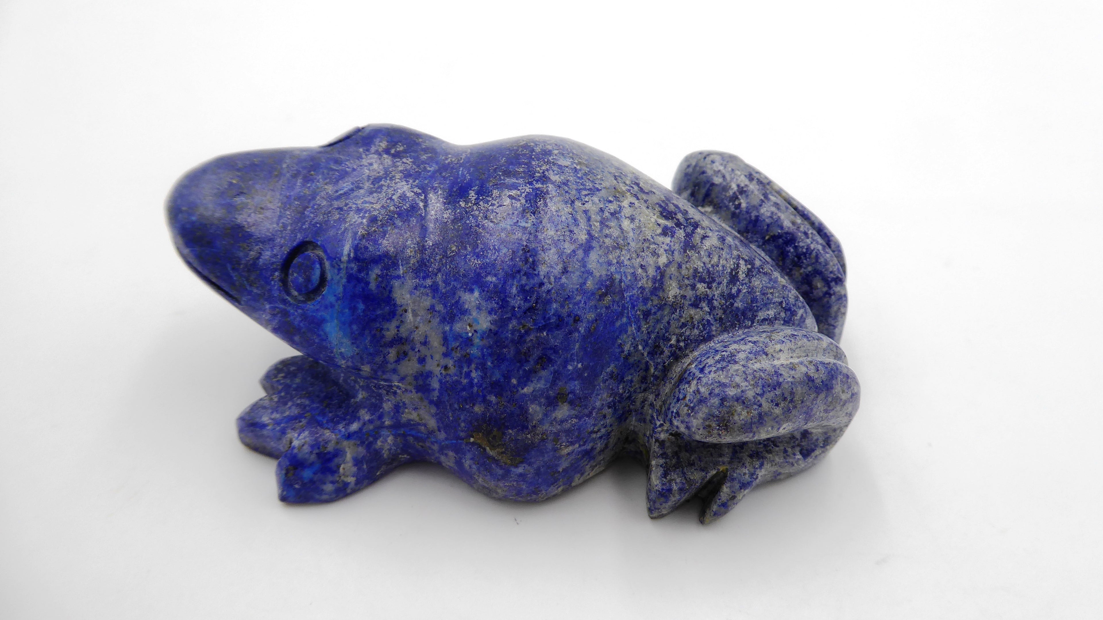 Grenouille de bonne taille en Lapis-Lazuli