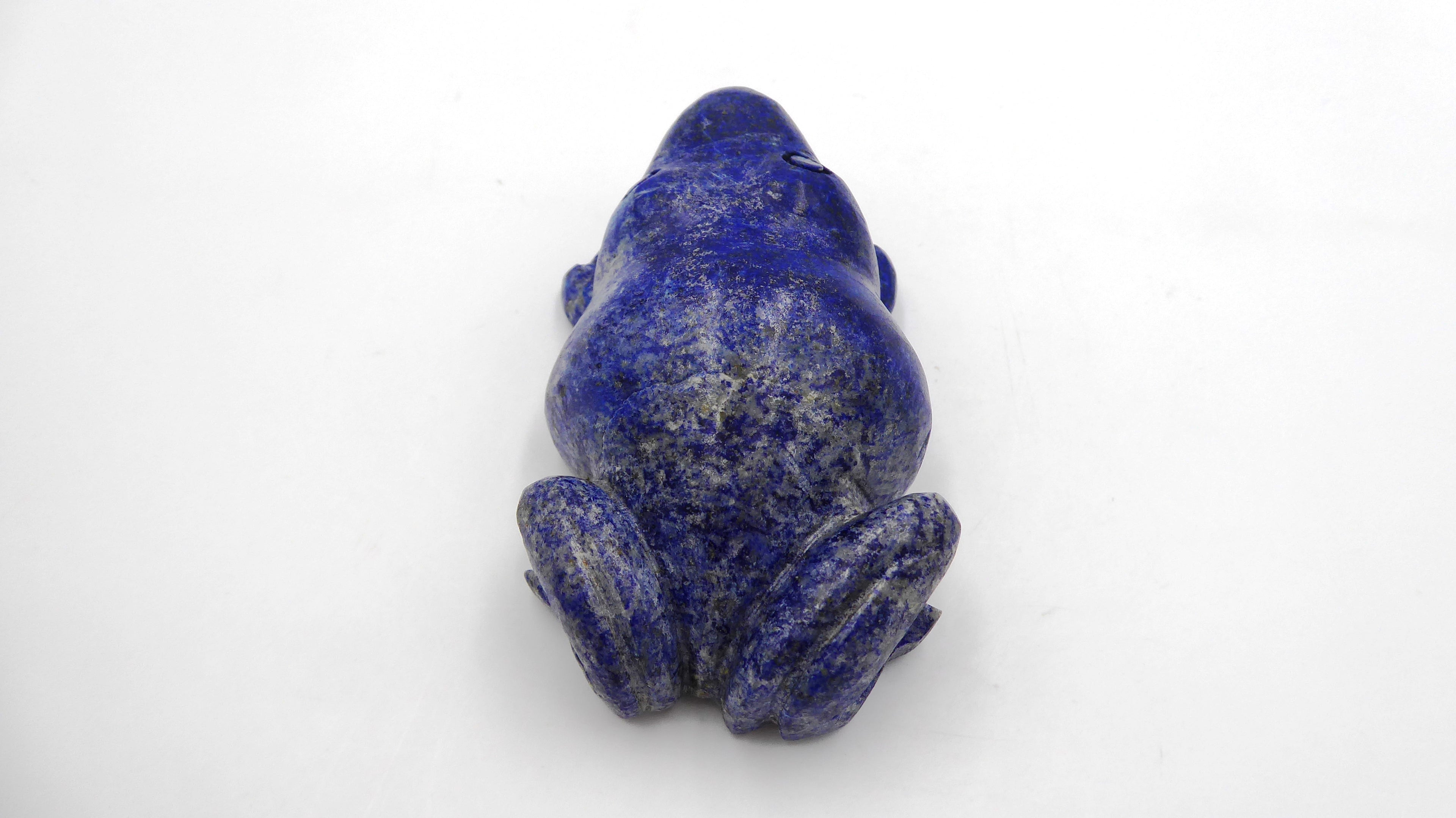 Grenouille de bonne taille en Lapis-Lazuli