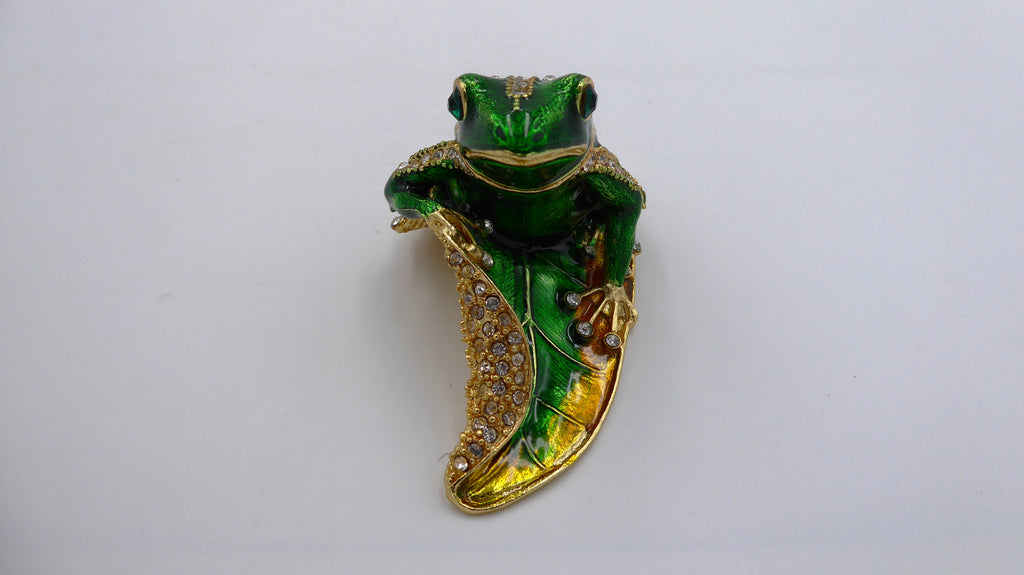 Boite à Bijoux la grenouille sur un nénuphar