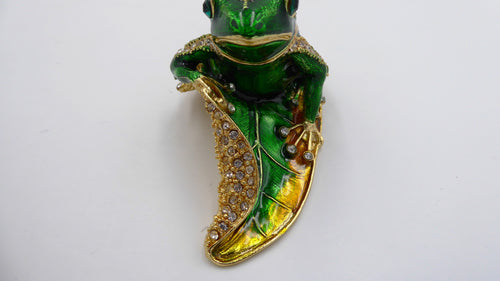 Boite à Bijoux la grenouille sur un nénuphar
