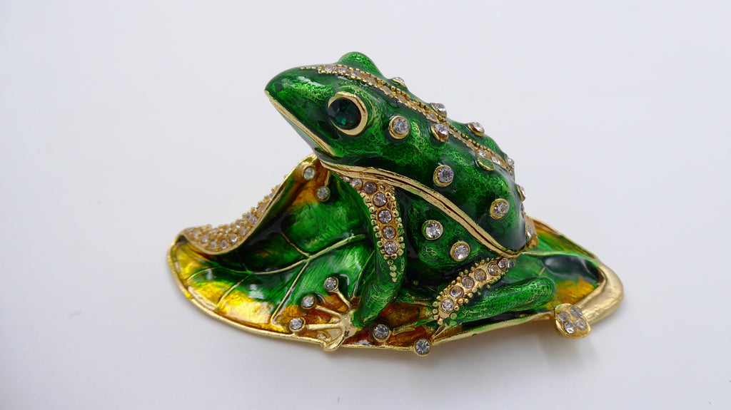 Boite à Bijoux la grenouille sur un nénuphar
