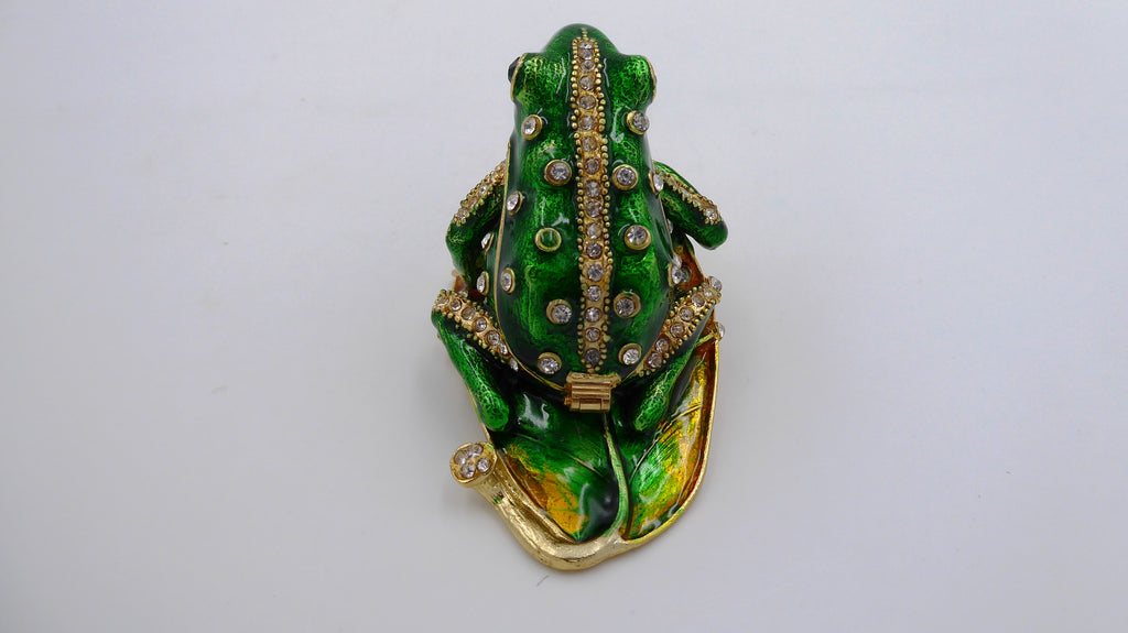 Boite à Bijoux la grenouille sur un nénuphar