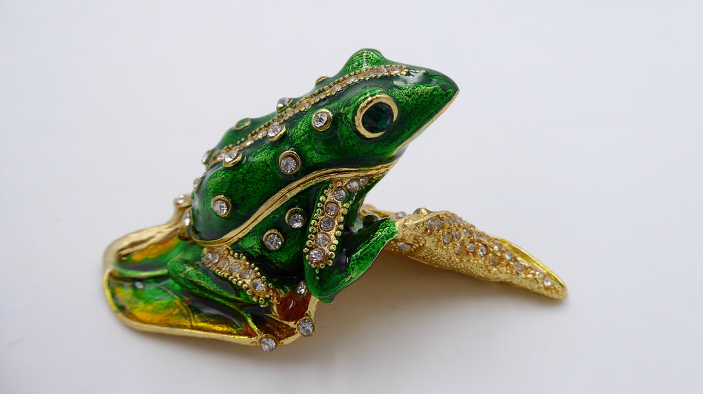 Boite à Bijoux la grenouille sur un nénuphar