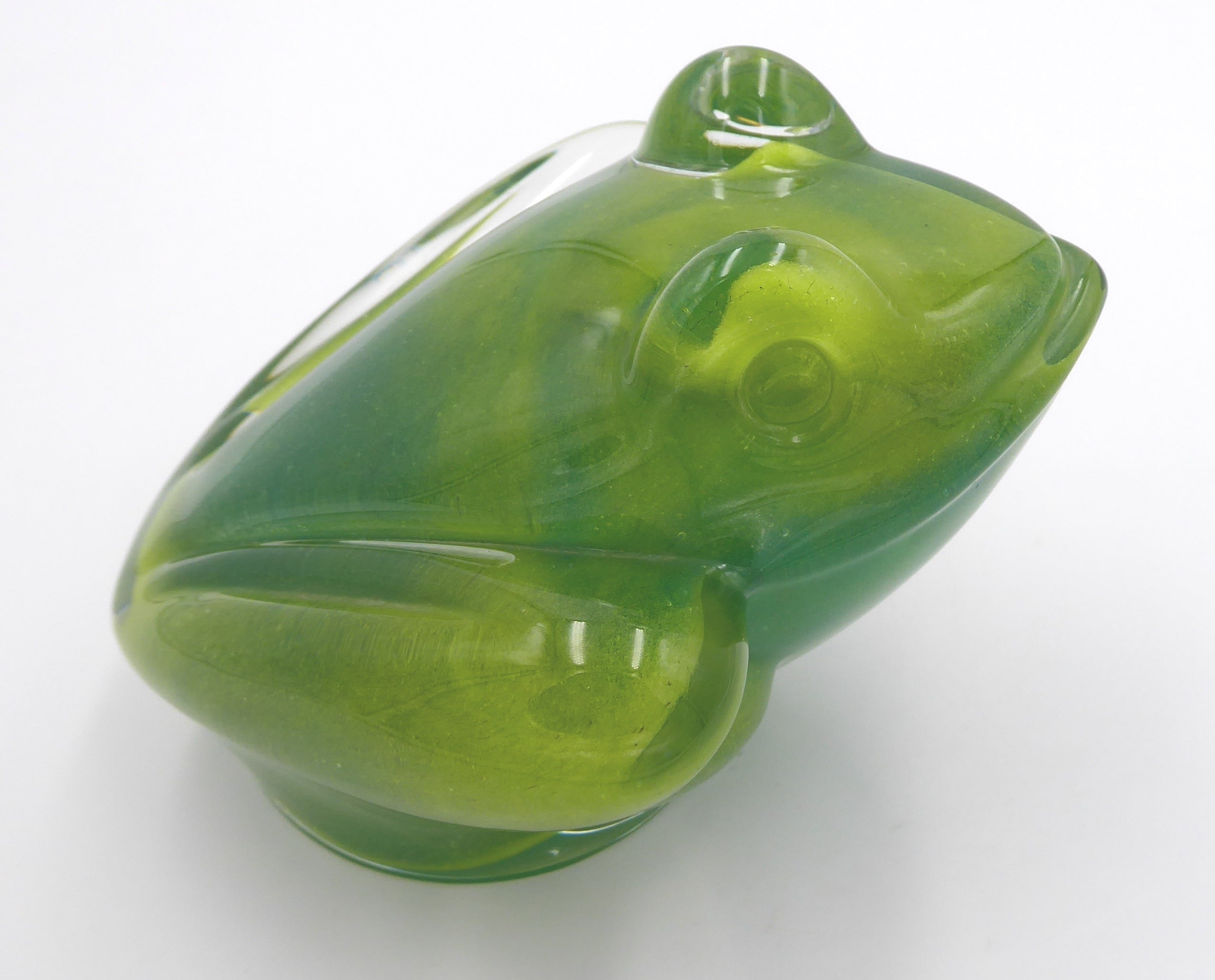 Grosse grenouille DAUM en cristal vert
